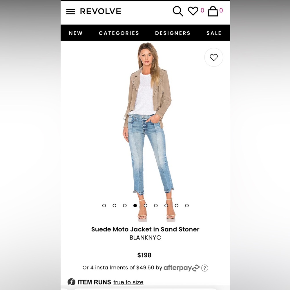 Suede Moto Jacket with fringe